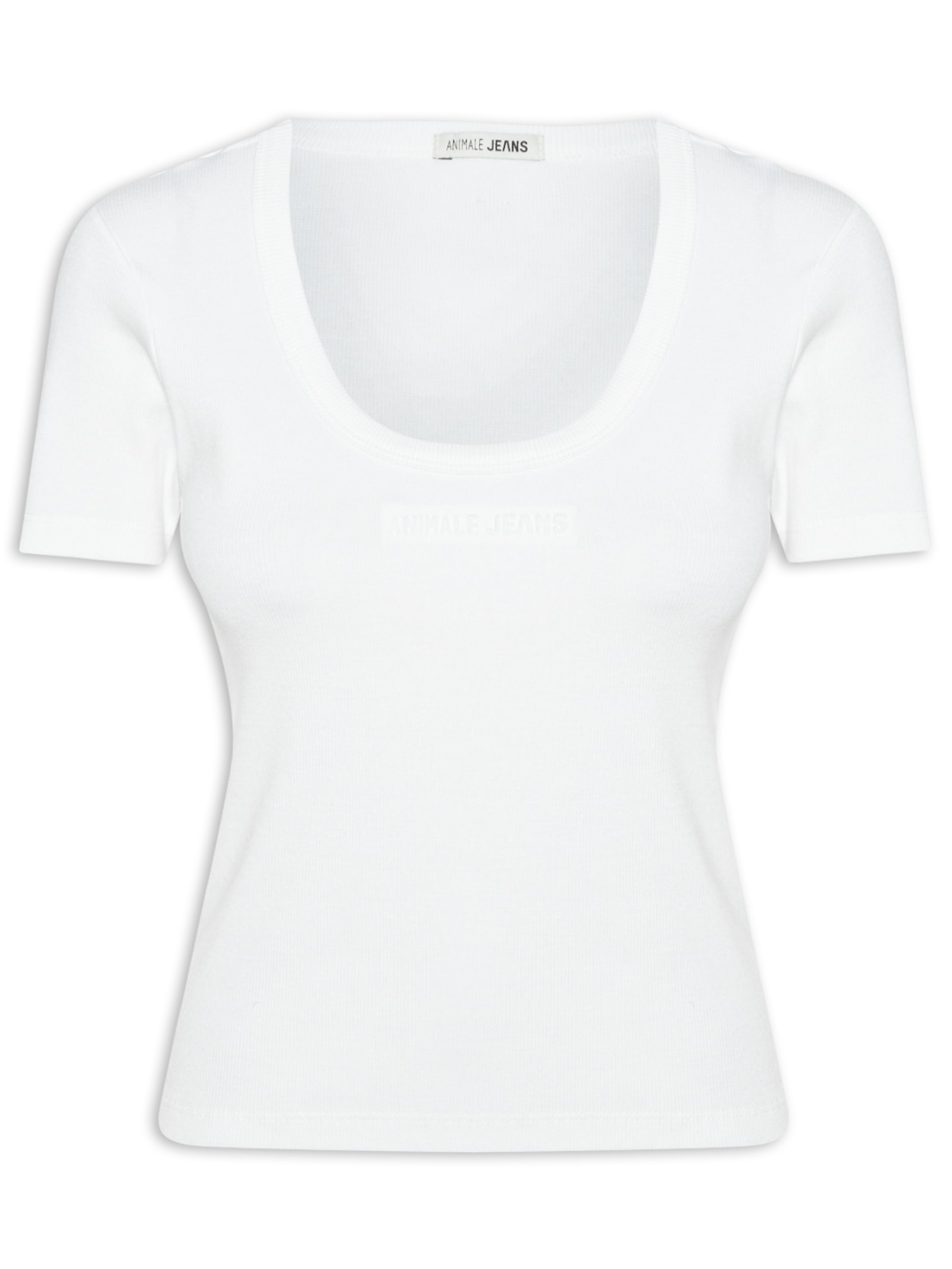 Blusa Feminina Decote Quadrado Basic Branco Animale Jeans