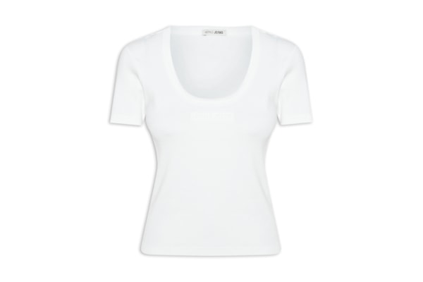 Blusa Feminina Decote Quadrado Basic - Branco
