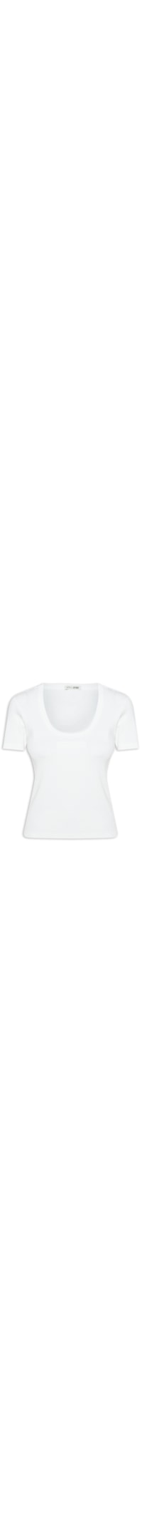 Blusa Feminina Decote Quadrado Basic - Branco