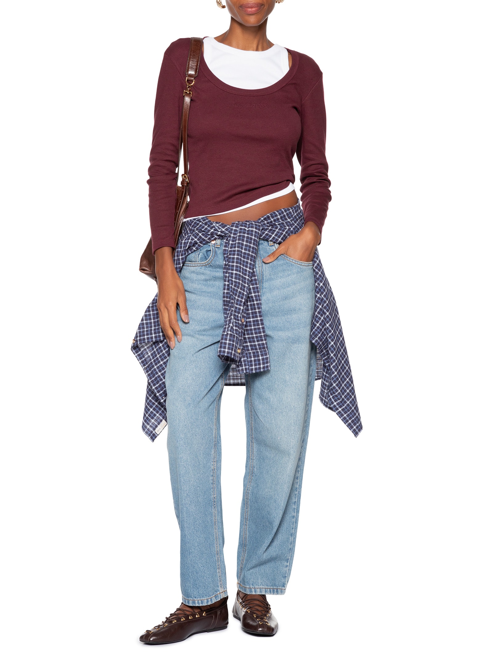 Blusa Feminina Decote Quadrado Basic Vermelho Animale Jeans