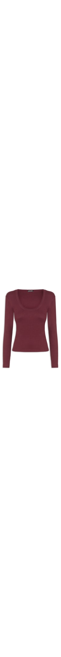 Blusa Feminina Decote Quadrado Basic - Vermelho