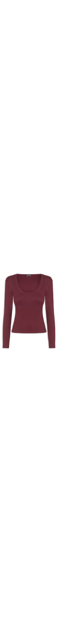 Blusa Feminina Decote Quadrado Basic - Vermelho