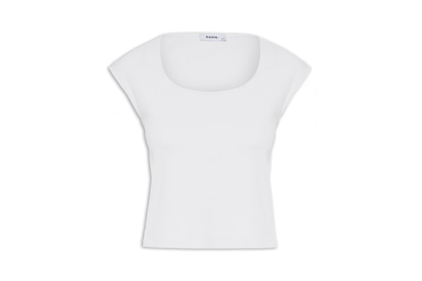 Blusa Feminina Decote Quadrado sem Manga - Cinza