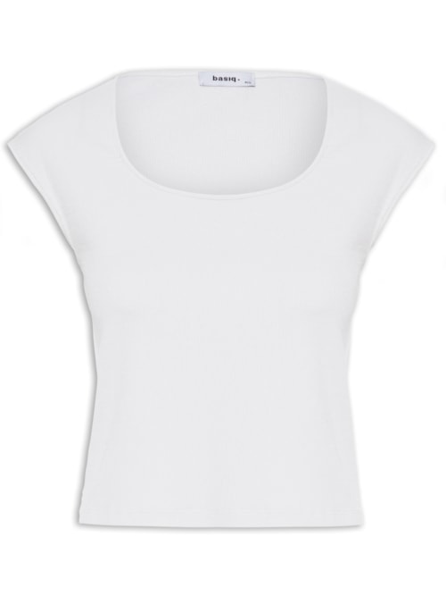 Blusa Feminina Decote Quadrado sem Manga – Cinza