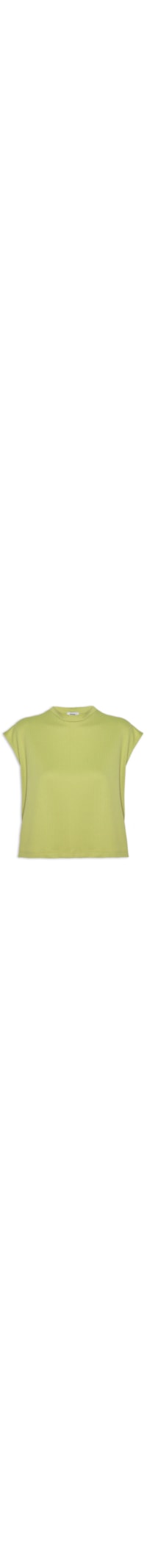 Blusa Feminina Decote Redondo Com Fenda Lateral - Verde