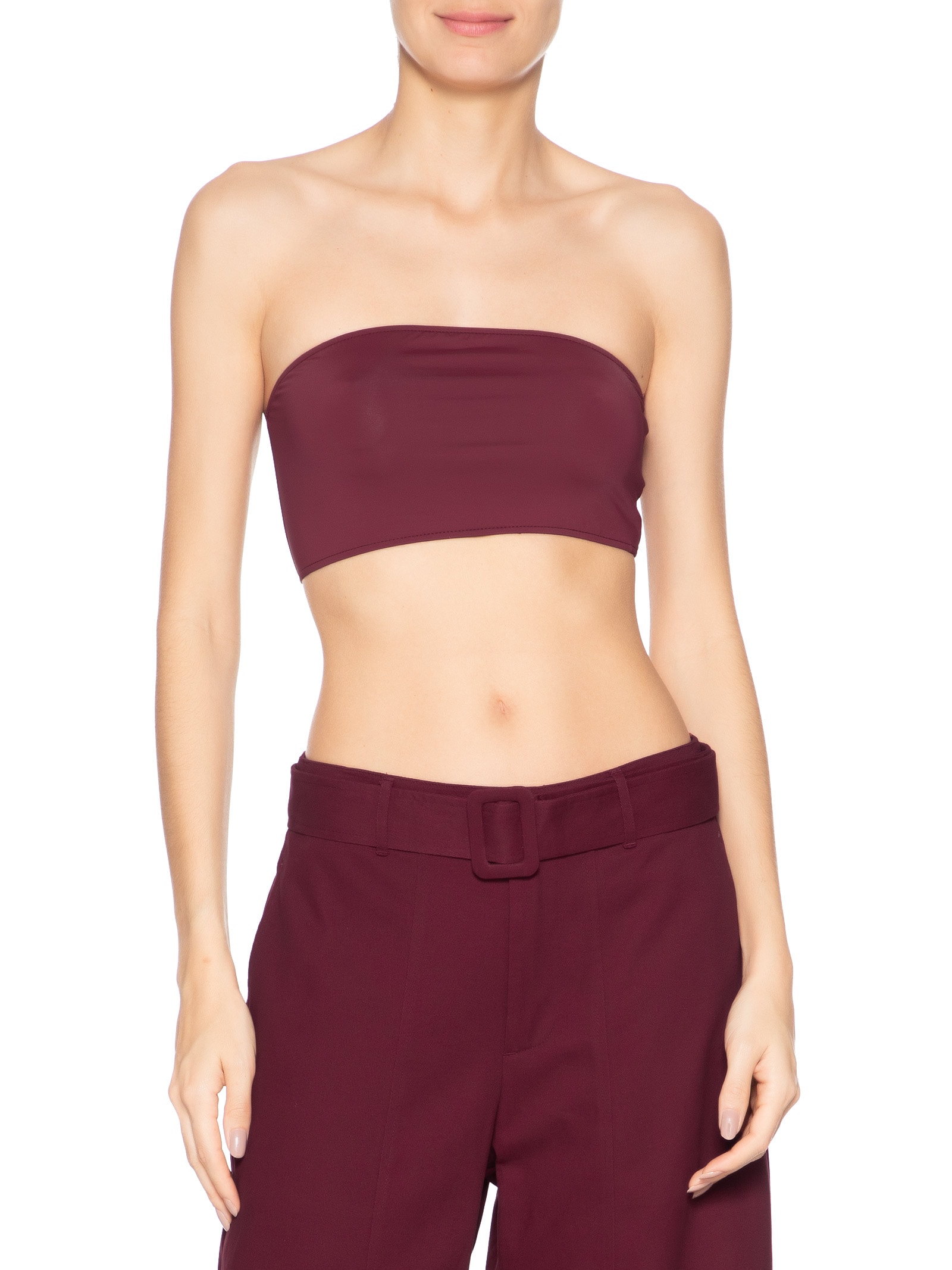 Blusa Feminina Decote Reto Artesanal Rendada Vinho Farm