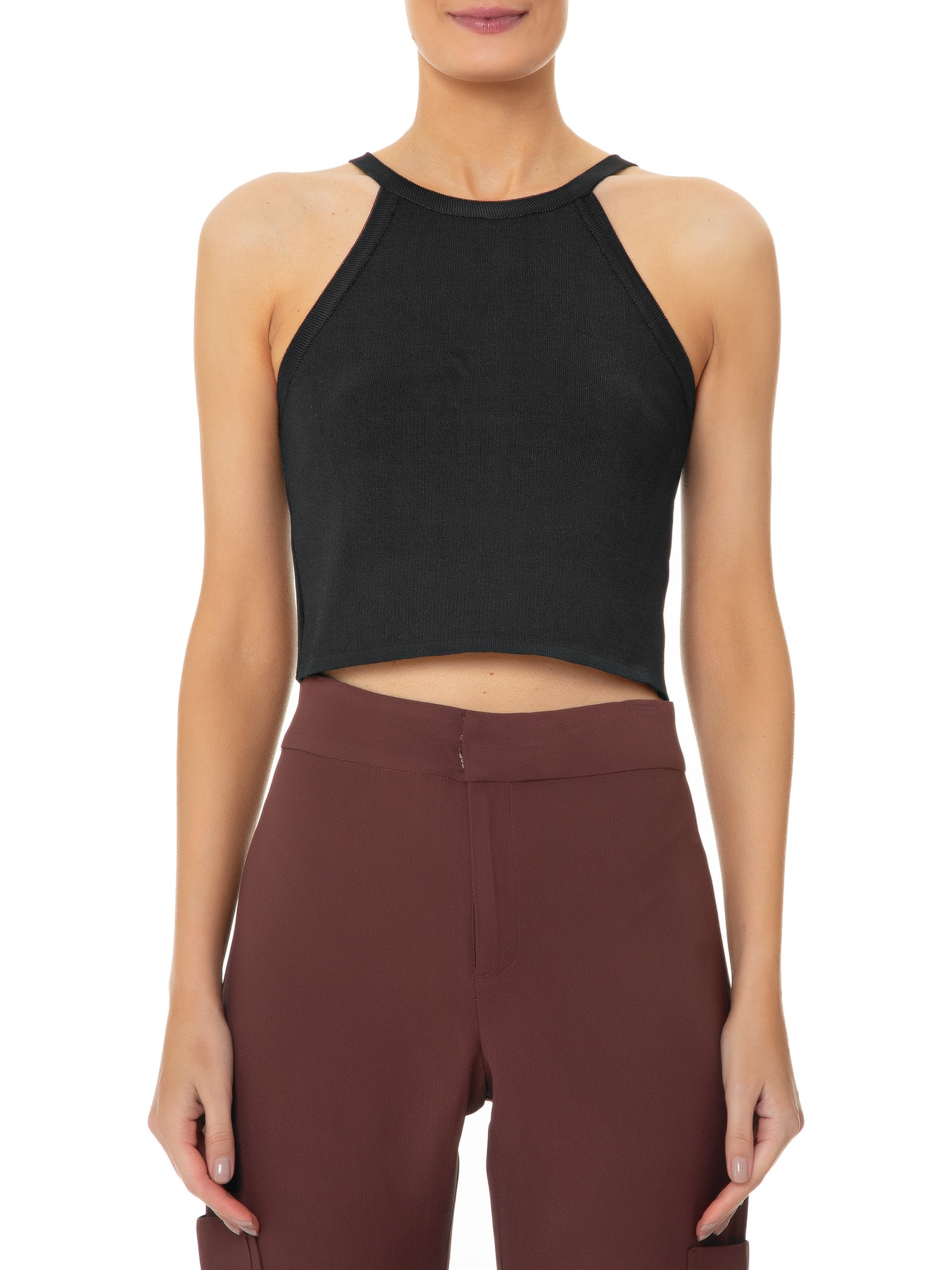 Blusa Feminina Decote Trapézio Preto '2Essential