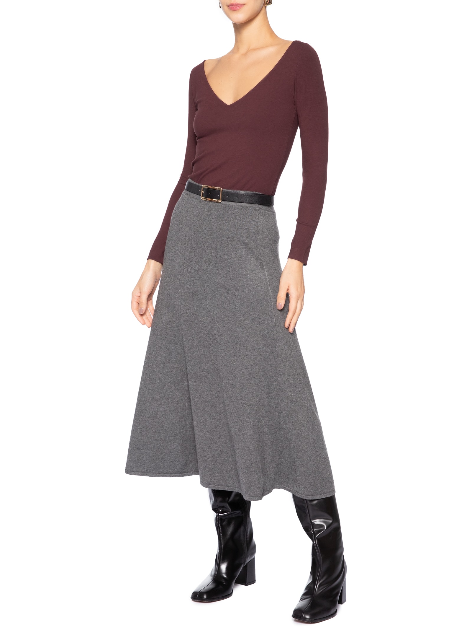 Blusa Feminina Decote V Aberto Boho Marrom Animale