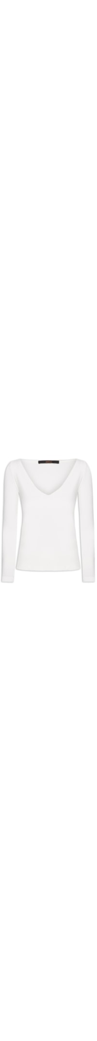Blusa Feminina Decote V Aberto - Branco