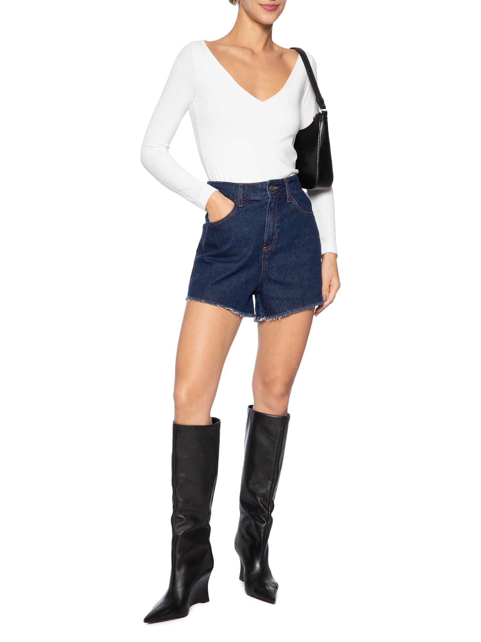 Blusa Feminina Decote V Aberto Branco Animale
