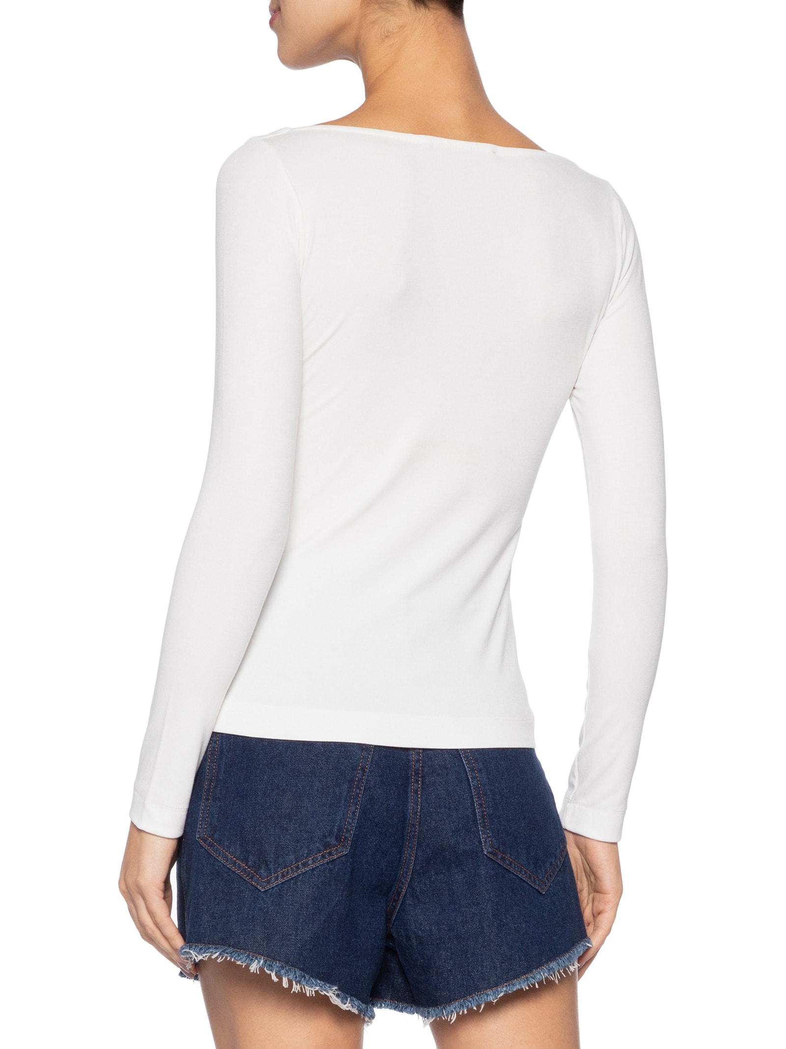 Blusa Feminina Decote V Aberto Branco Animale
