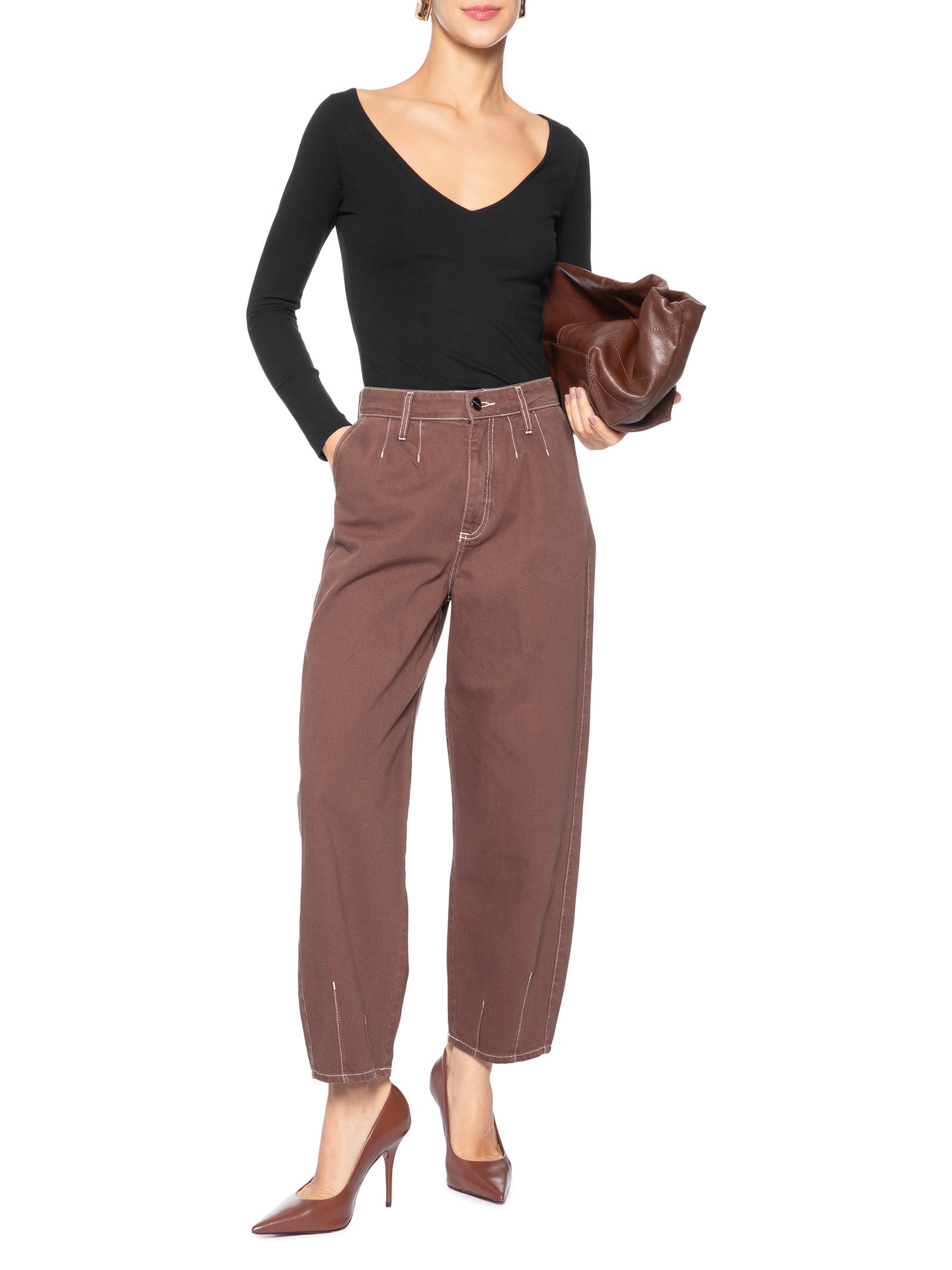 Blusa Feminina Decote V Aberto Preto Animale