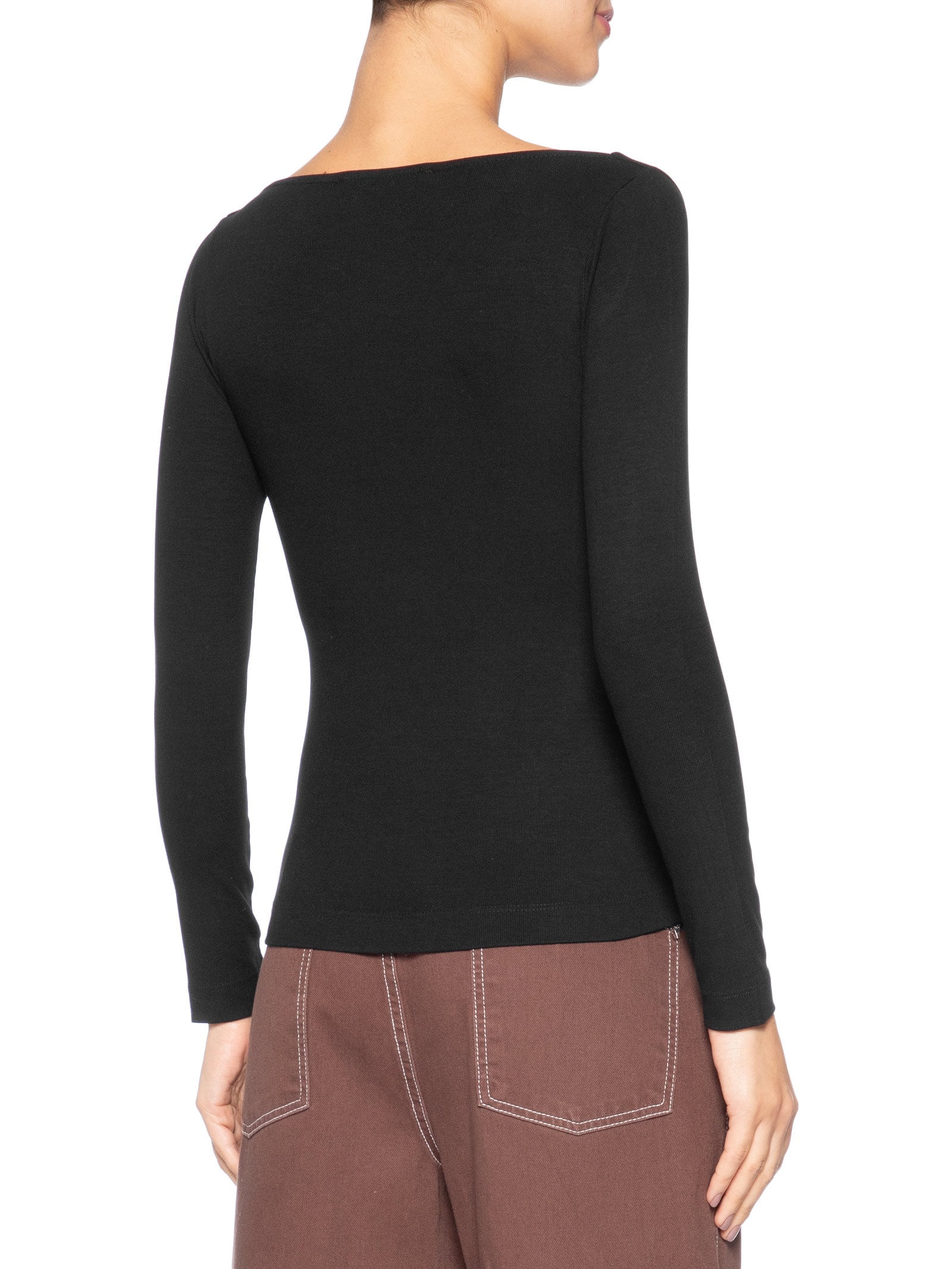 Blusa Feminina Decote V Aberto Preto Animale