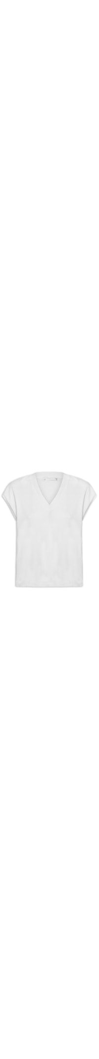 Blusa Feminina Decote V em Tricot - Branco