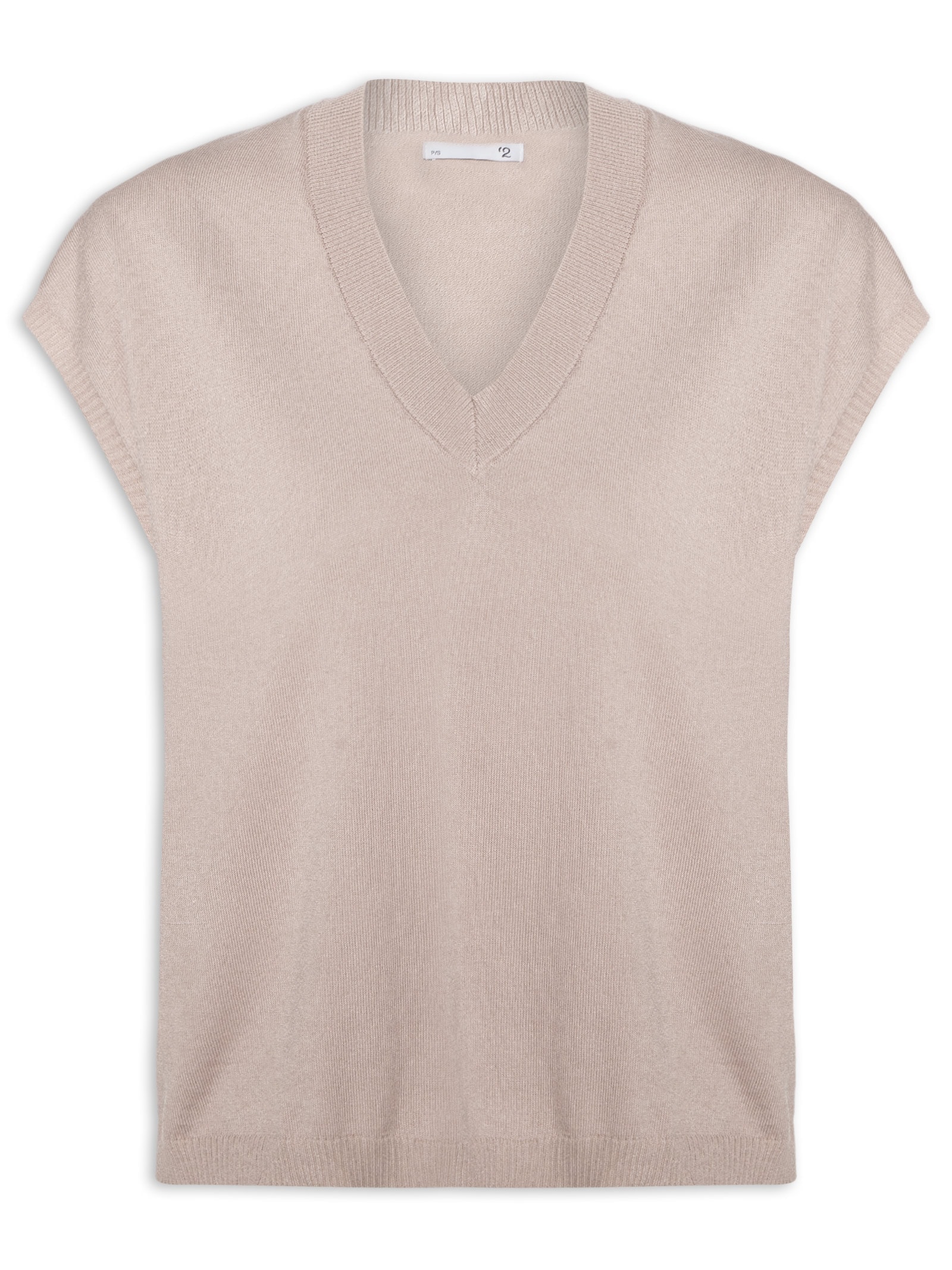 Blusa Feminina Decote V em Tricot Khaki '2Essential