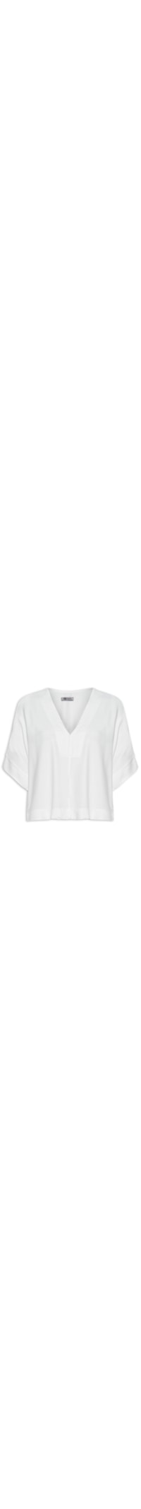 Blusa Feminina Decote V - Off White