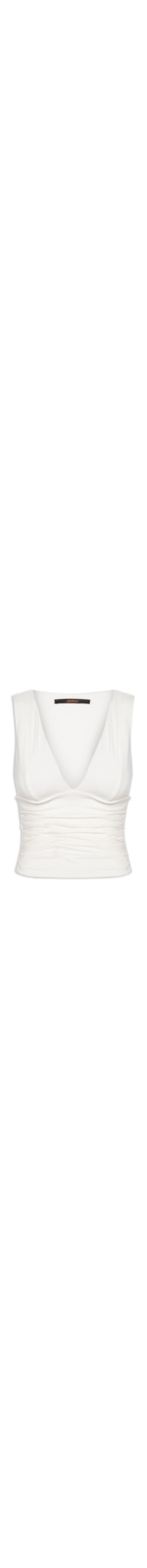 Blusa Feminina Decote V Recorte Cintura - Branco