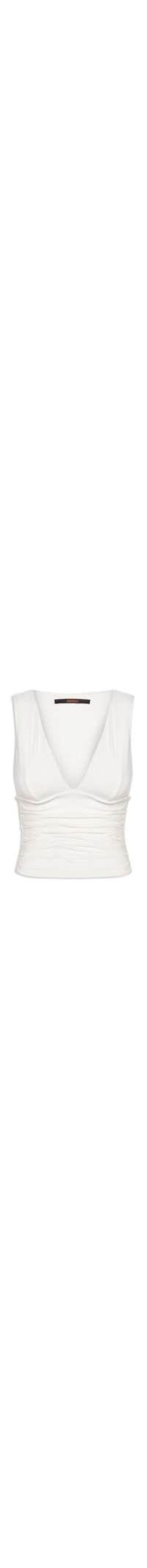 Blusa Feminina Decote V Recorte Cintura - Branco