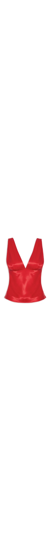 Blusa Feminina Decote V - Vermelho