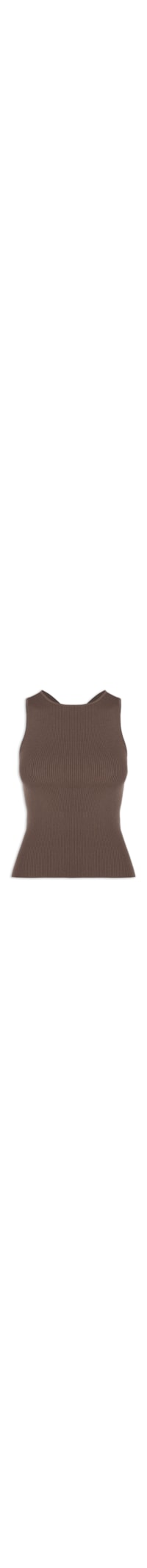 Blusa Feminina Decote X Costas Vazado - Marrom