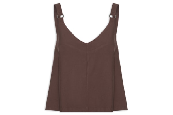 Blusa Feminina Detalhe Alça - Marrom