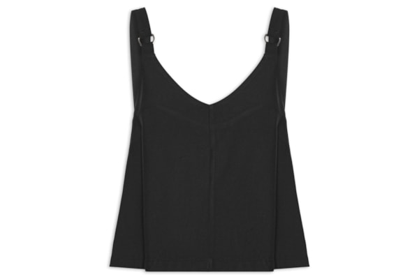 Blusa Feminina Detalhe Alça - Preto