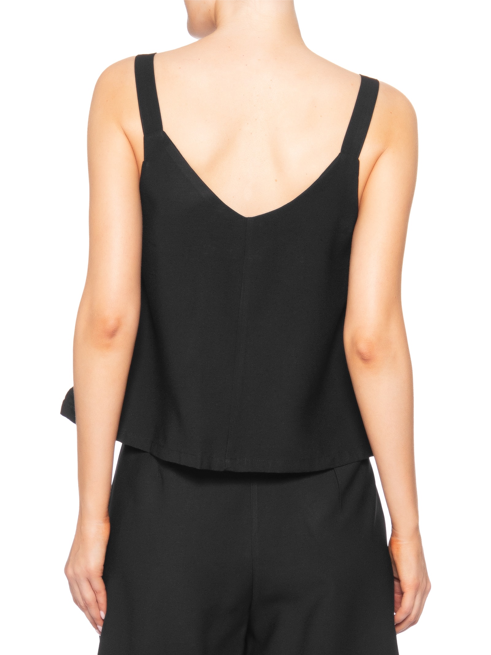 Blusa Feminina Detalhe Alça Preto Basiq