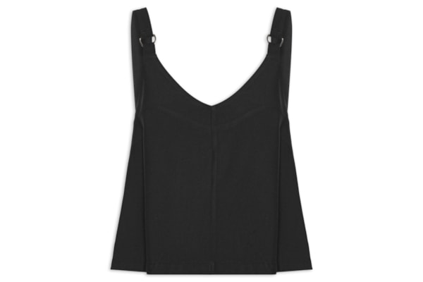 Blusa Feminina Detalhe Alça - Preto