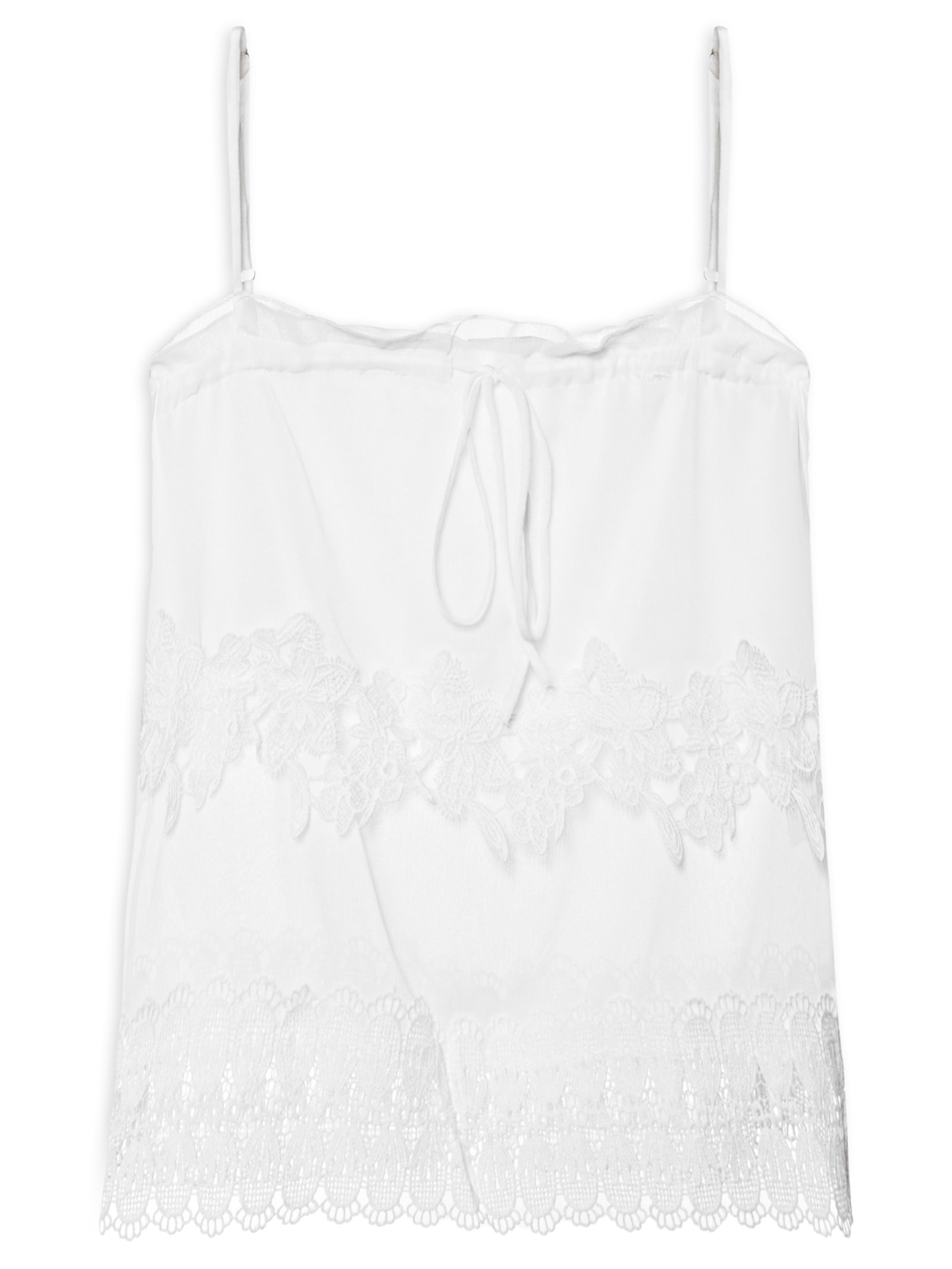 Blusa Feminina Detalhe Amarração E Renda Branco Market 33