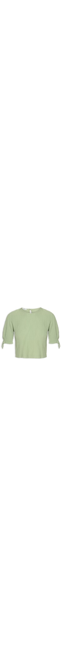 Blusa Feminina Detalhe Manga Babadinho - Verde