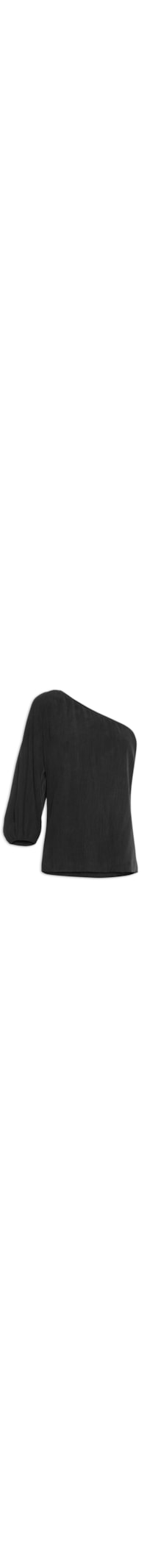 Blusa Feminina Detalhe Ombro - Preto