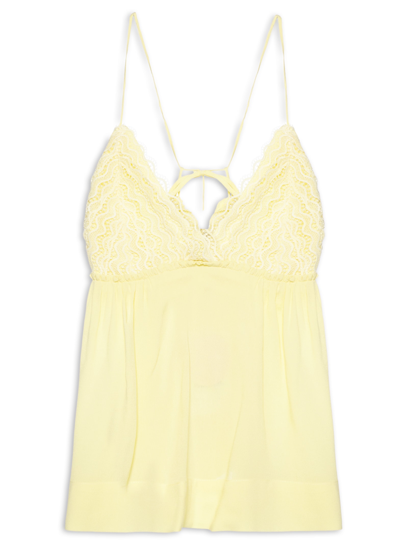 Blusa Feminina Detalhe Renda  – Amarelo Dress To