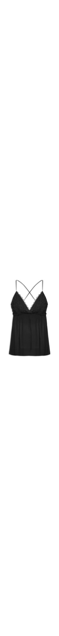 Blusa Feminina Detalhe Renda – Preto