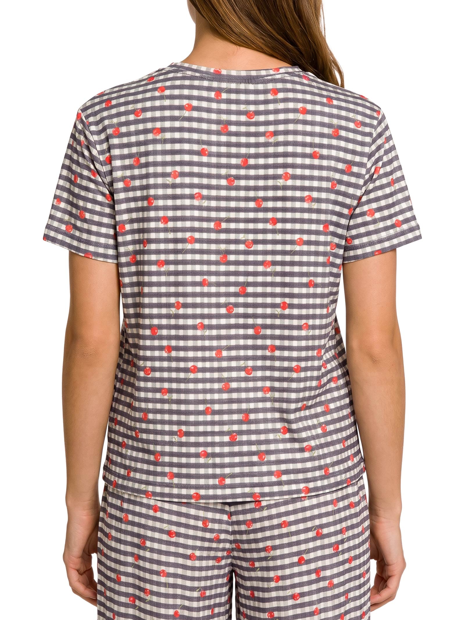 Blusa Feminina Digital Cerejinhas Azul Cantão