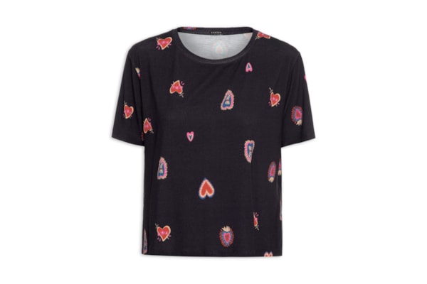 Blusa Feminina Digital Est Ternura - Preto