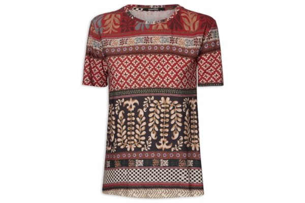 Blusa Feminina Digital Estampa Ravena - Vermelho
