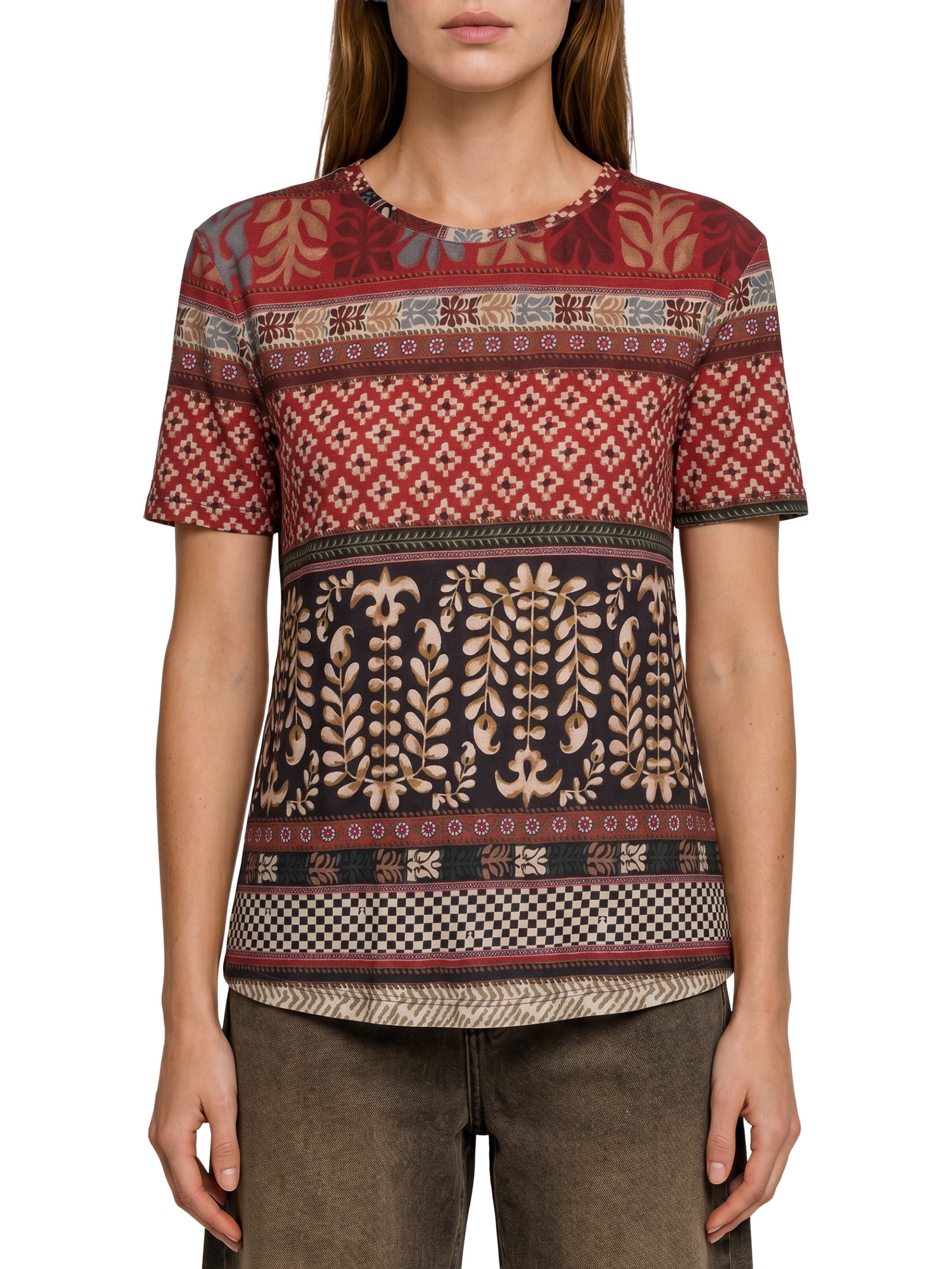 Blusa Feminina Digital Estampa Ravena Vermelho Cantão
