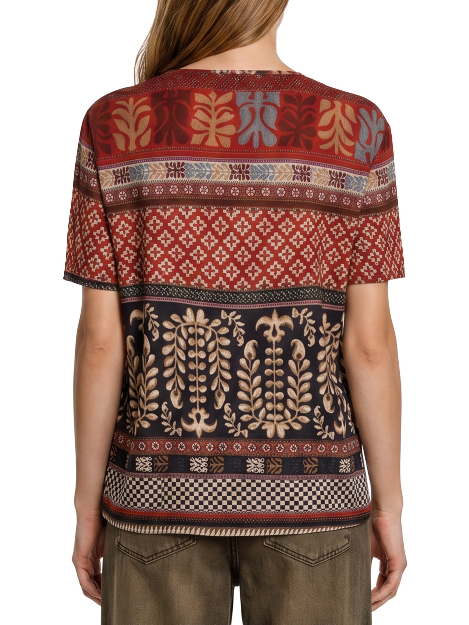 Blusa Feminina Digital Estampa Ravena Vermelho Cantão