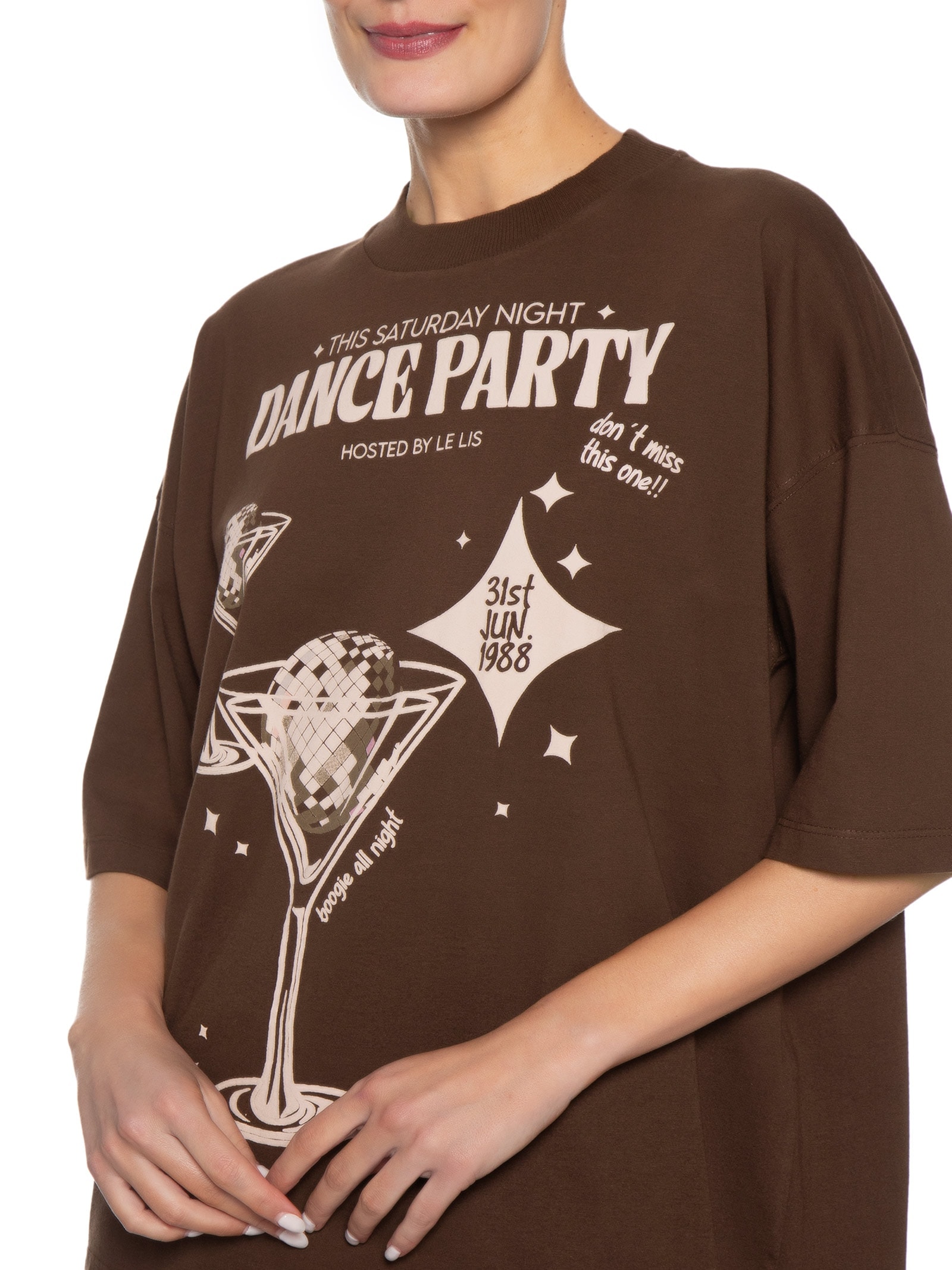 Blusa Feminina Disco Party – Marrom Le Lis