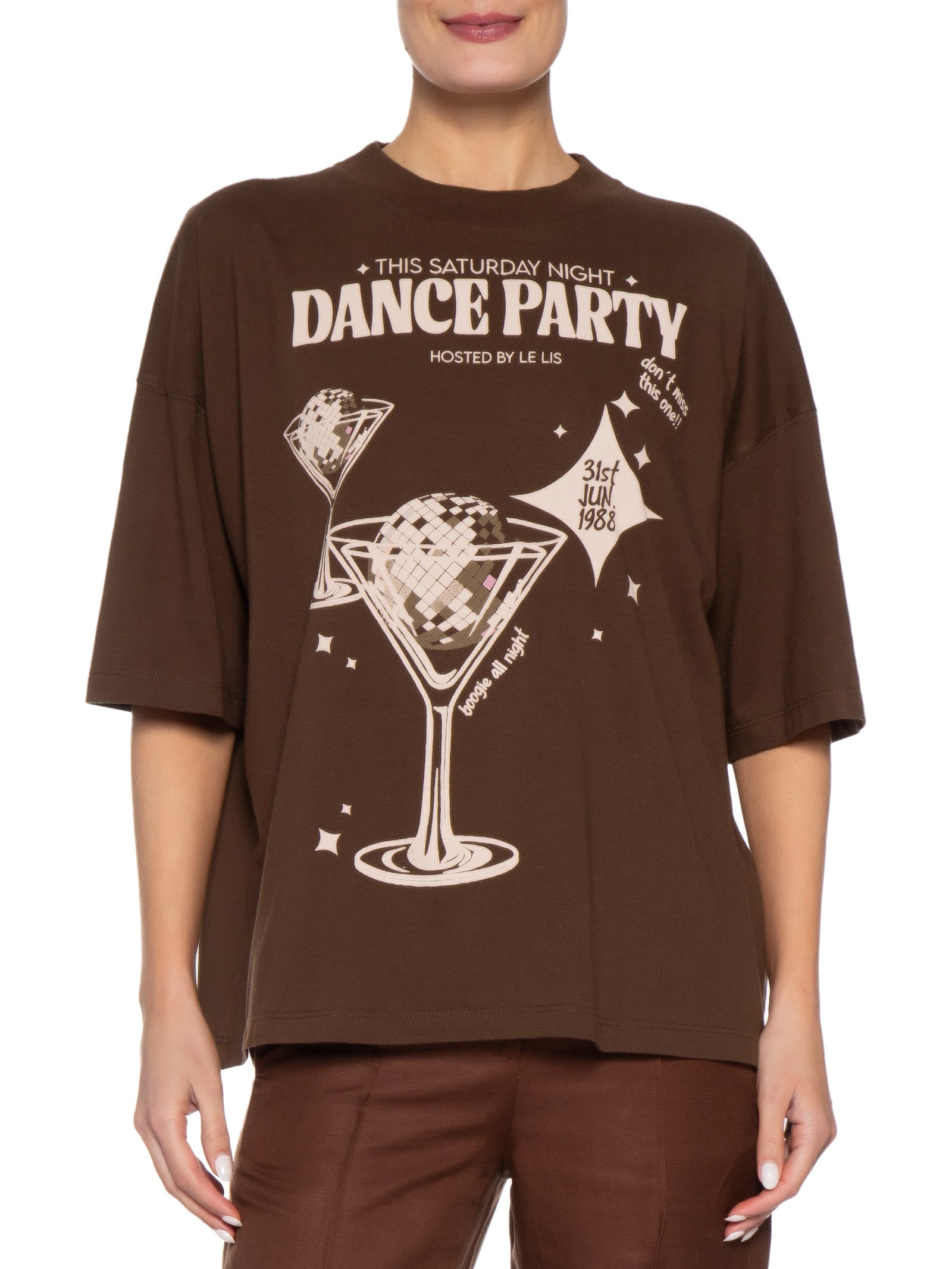 Blusa Feminina Disco Party – Marrom Le Lis