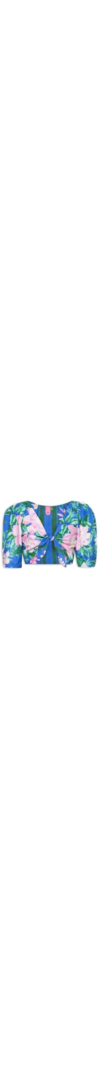 Blusa Feminina Double Floral Pintado - Azul