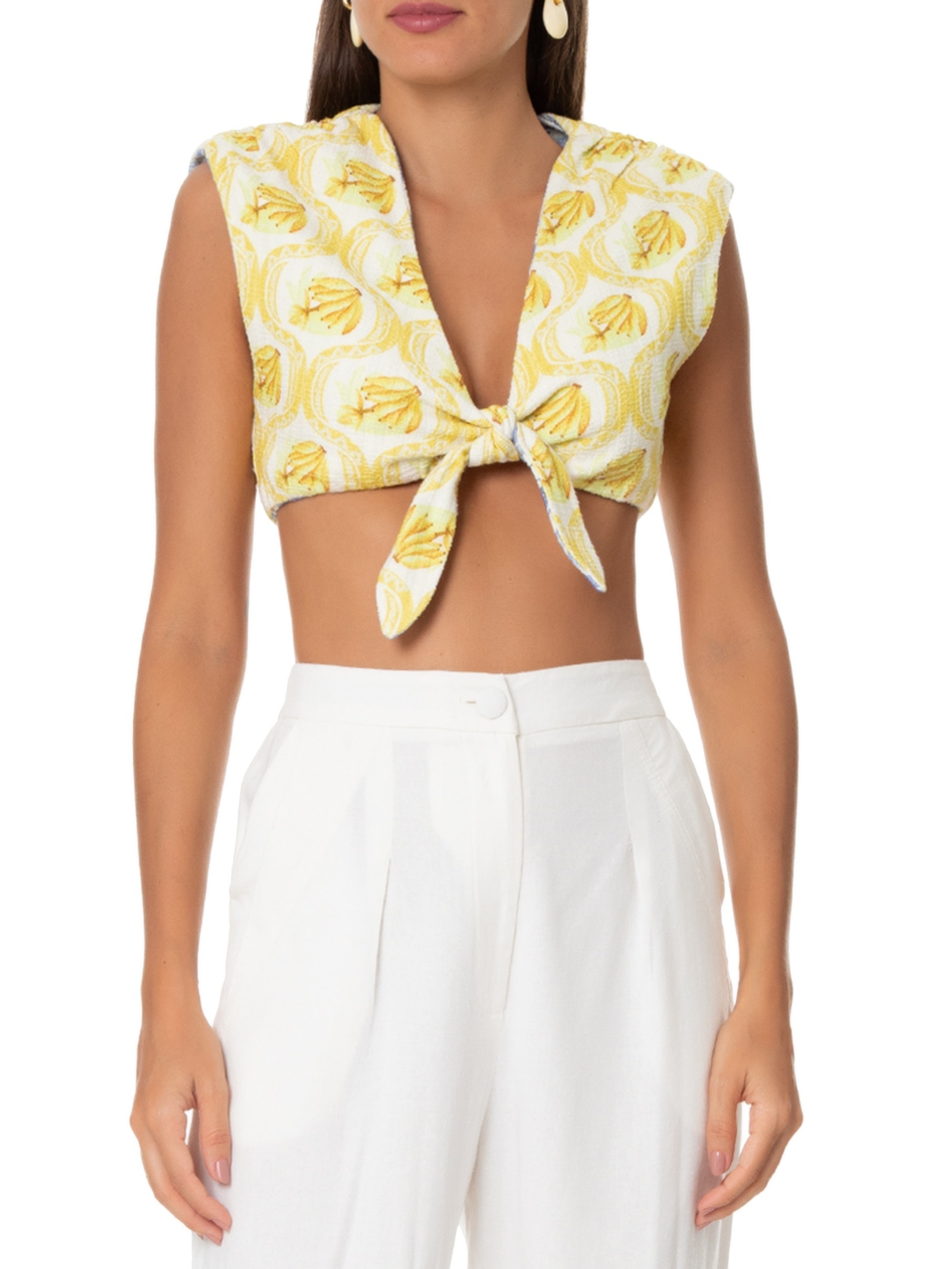 Blusa Feminina Double Lembrança De Verão Azul Farm