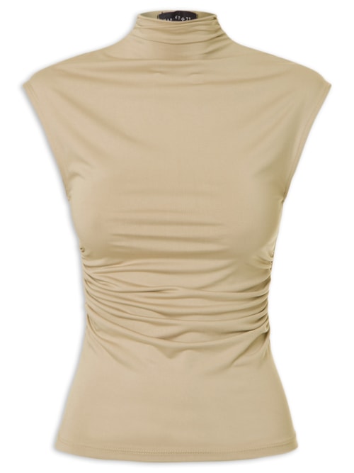 Blusa Feminina Drapeada – Bege