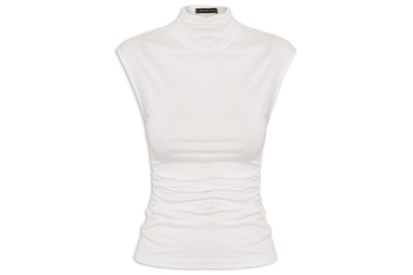 Blusa Feminina Drapeada - Off White