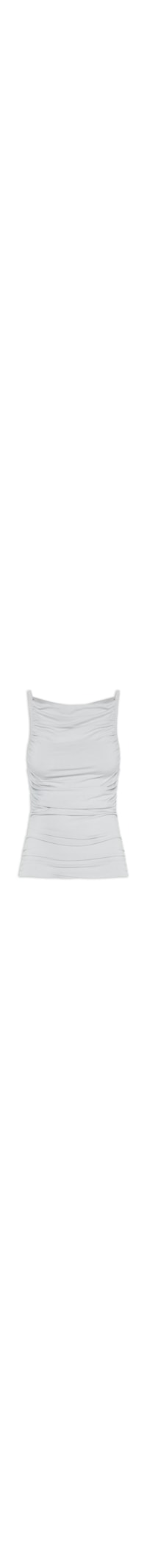 Blusa Feminina Drapeada Sem Mangas - Cinza