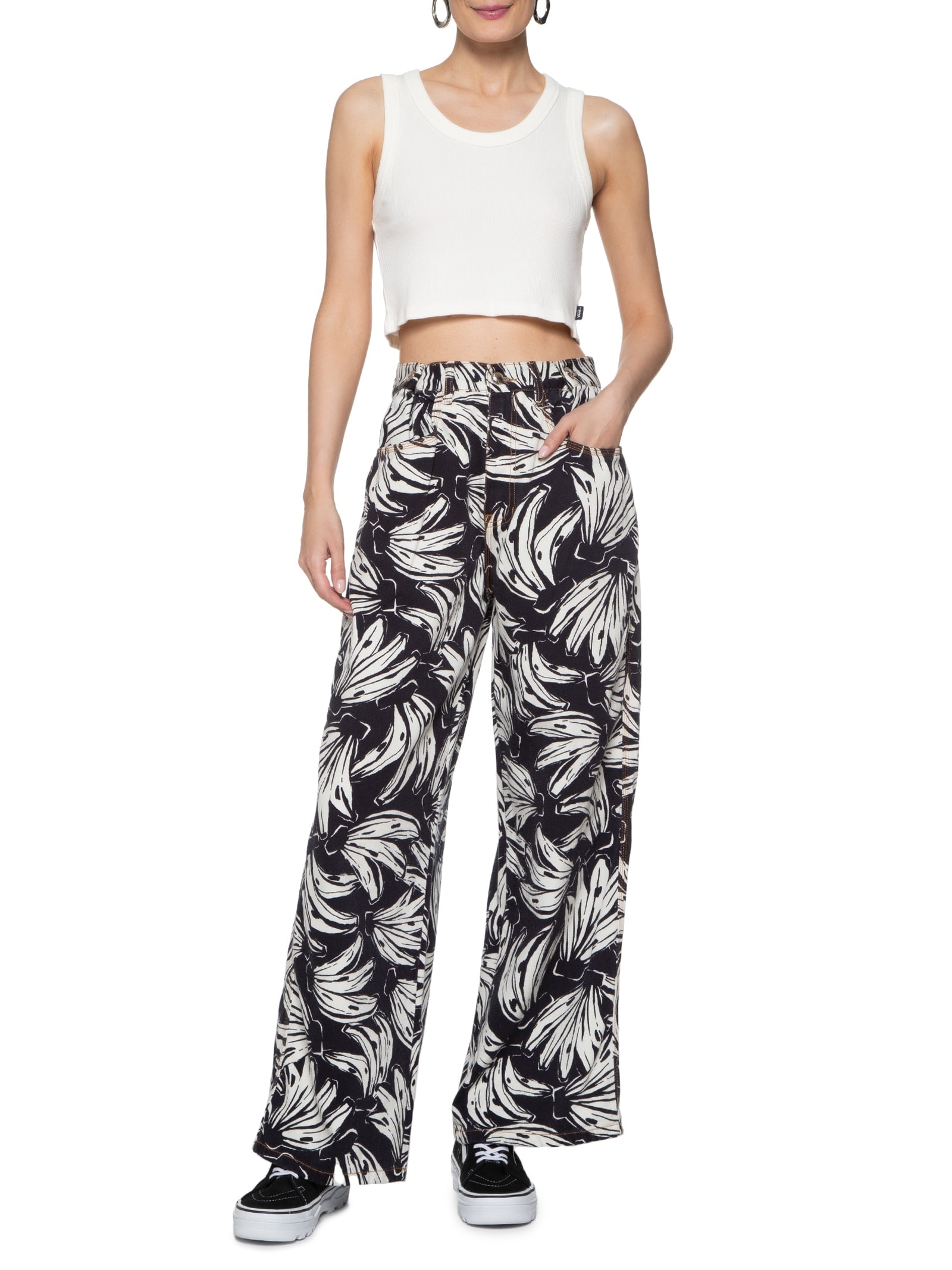 Blusa Feminina Drew RIB Tank Branco Vans