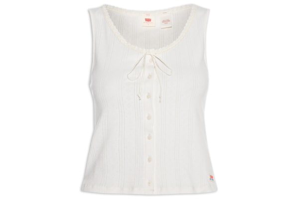 Blusa Feminina Dry Goods Pointelle Lace Tank - Off White