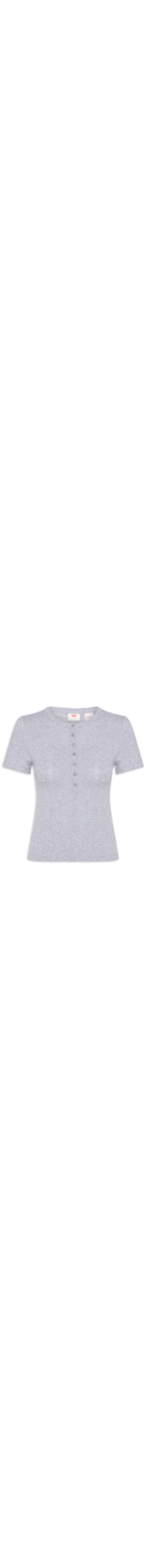 Blusa Feminina Dry Goods Pointelle Ss Henley - Cinza