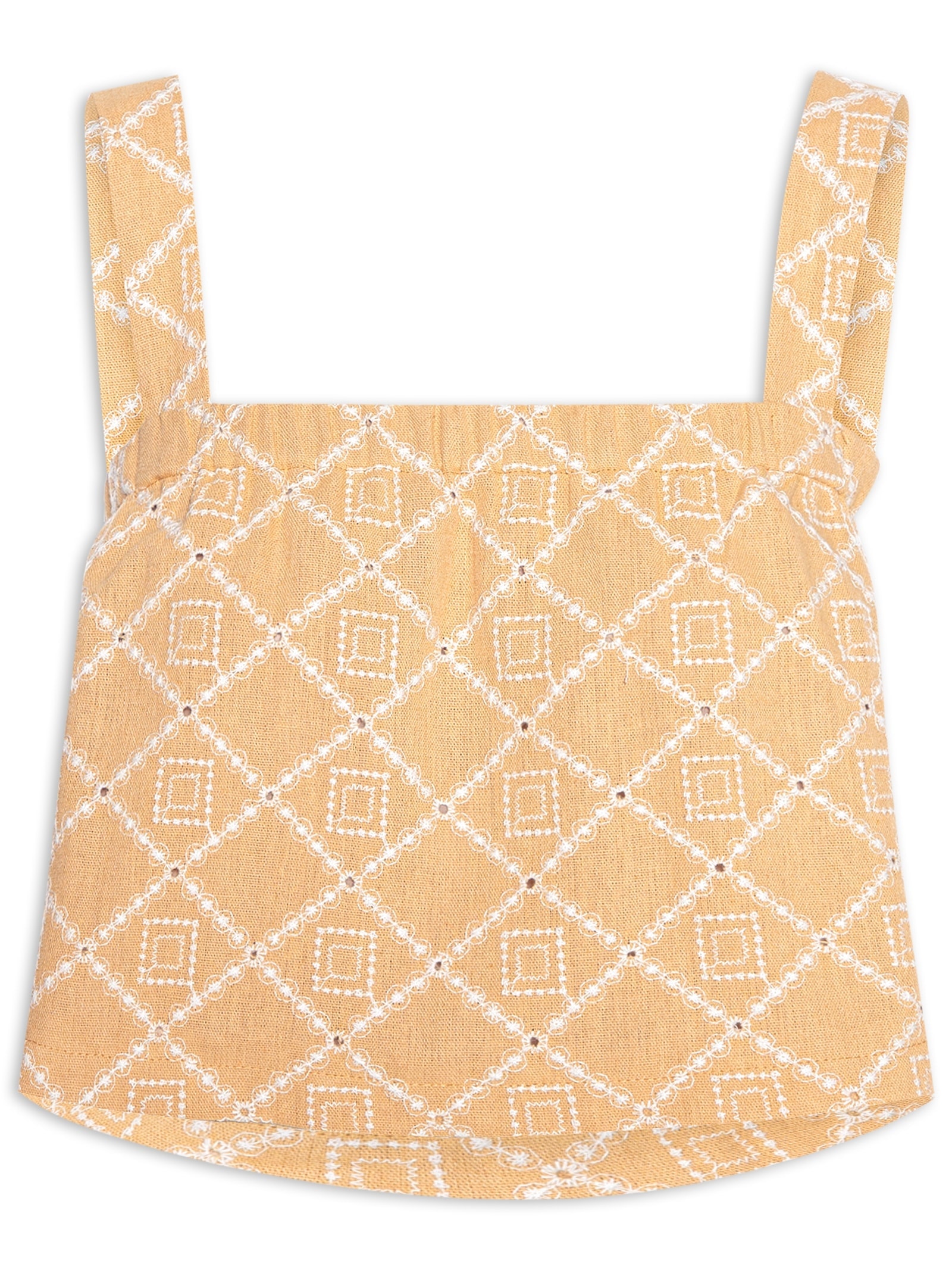 Blusa Feminina em Linho Misto Bordado Bege '2Essential