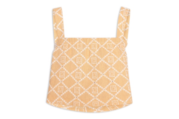 Blusa Feminina em Linho Misto Bordado - Bege